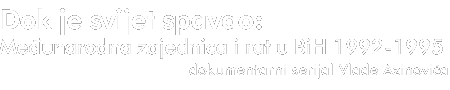 Dok je svijet spavao: Meunarodna zajednica i rat u BiH 1992-1995.